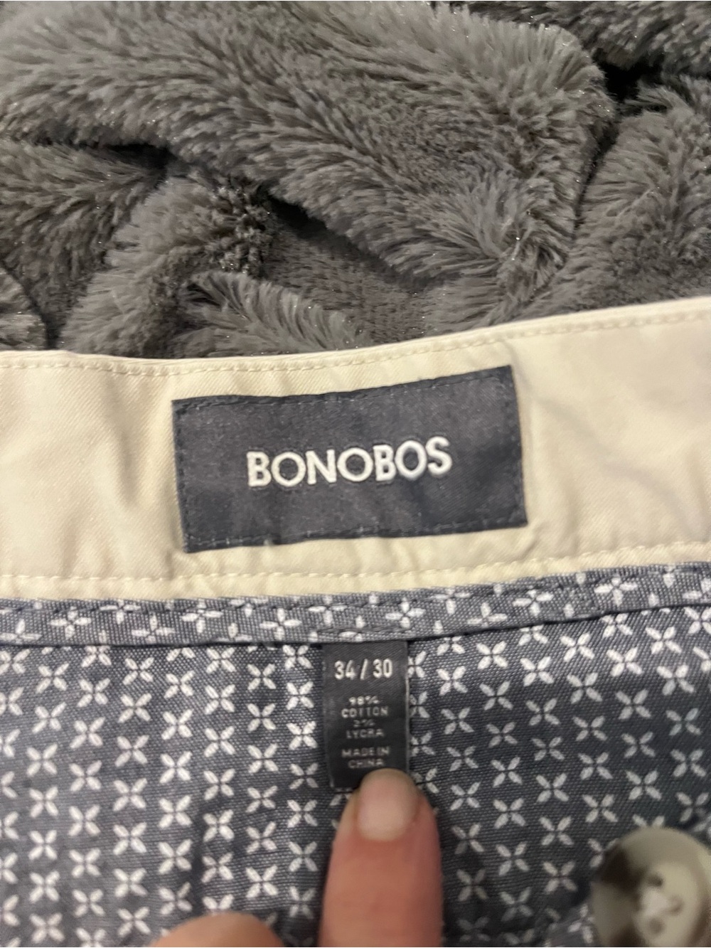 Bonobos Men's Chinos in Light Cream - Picture 9 of 13